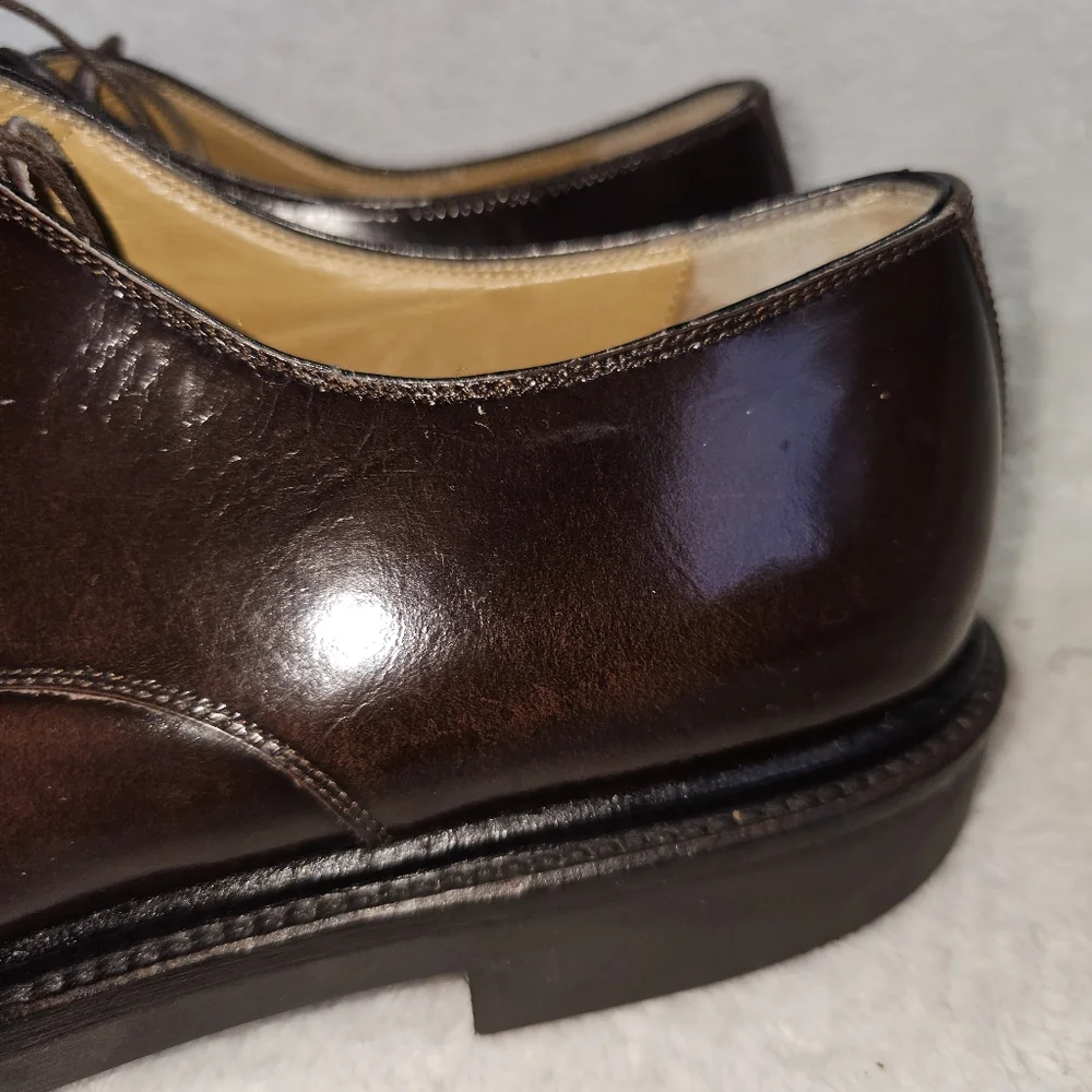 Cole Haan Mens 11 Shoes Calhoun Dress Oxford Split Toe Brown Burgundy Leather‎